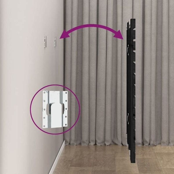 Sängyhead accessory vuode makuuhuone kaluste seinätyyli palette 96 x 3 x 91,5 massiivipuu musta