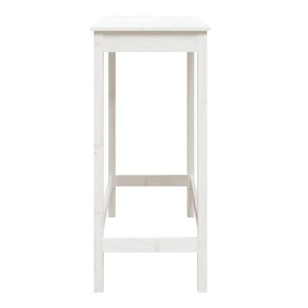 Multifunktionelt sidebord højde 100 x 50 x 110 cm massiv hvid fyr DEC036401 Vit