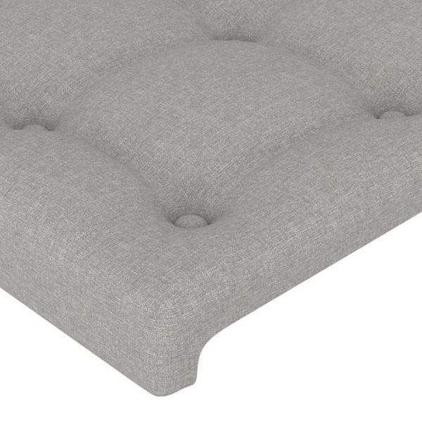 Hovedgærdet til seng til soveværelse, møbel i 2 dele, quiltet 80 x 5 x 78/88 cm lys grå stof TDL0206418 Grå