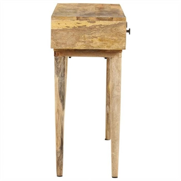 Moderne entrekonsol møbel sidebord med skuffer 115 x 35 x 76 cm mango træ DEC031539 kastanj