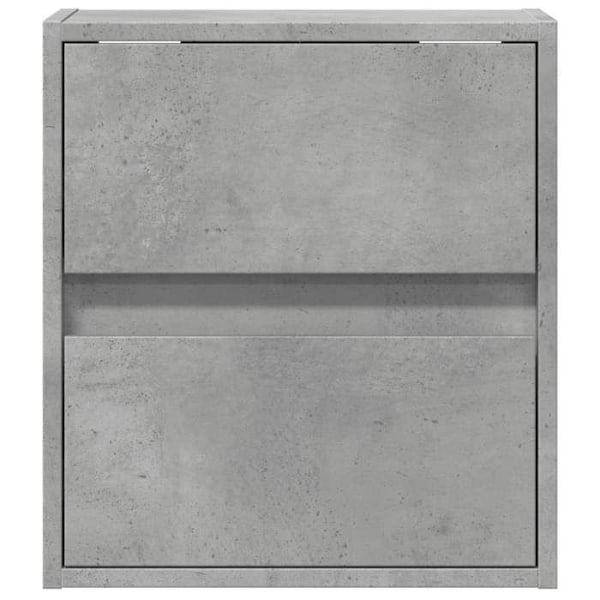 Væghængt natbord med LED-lys 41 x 31 x 45 cm i grå ingeniørtræ DEC034194 kastanj