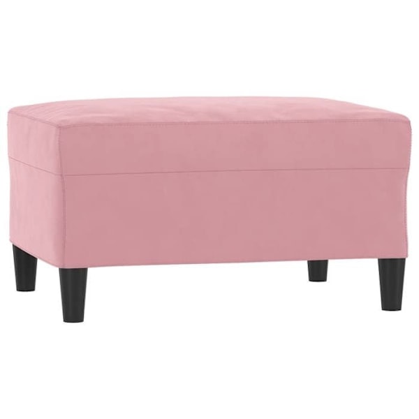 Reposeføder taburet sengestel 70 x 55 x 41 cm i lyserødt velour DEC030553 Rosa