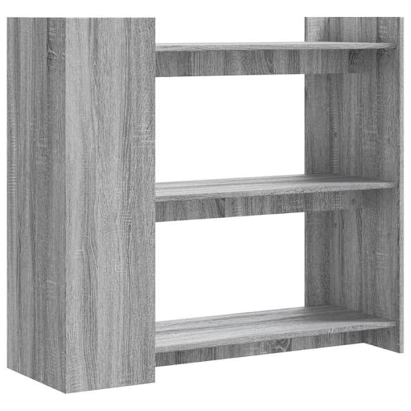 Funktionell och stilren konsolbord med hyllor 100 x 35 x 90 cm i grå ingenjörsträ DEC032205 kastanj