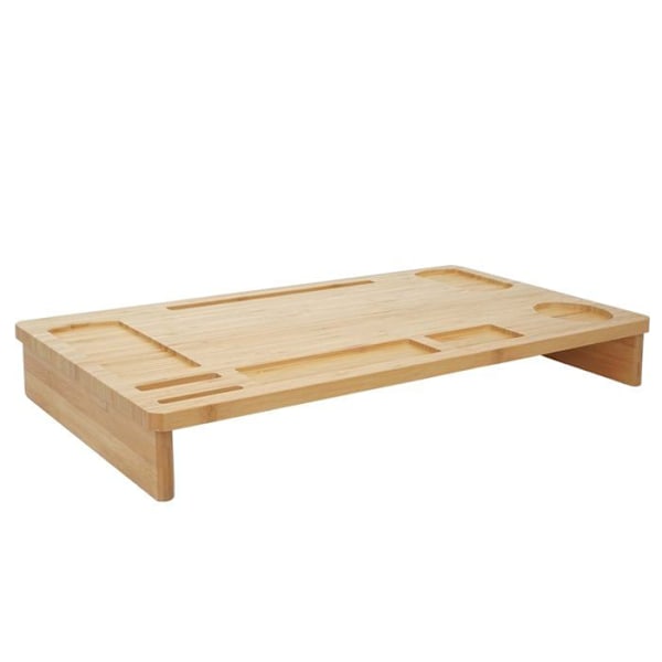 Stöd för monitor, skärmstöd, skärmförhöjare i bambu 9 x 65 x 31