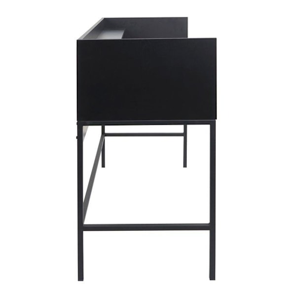 Skrivbord för dator med 2 lådor och förvaringsutrymme 120x50 cm MDF med valnötsutseende och metall 04_0006057 Metall