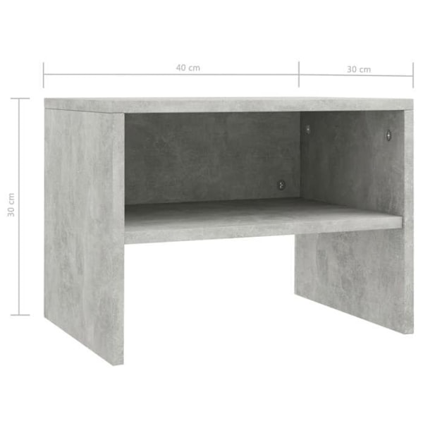 Yöpöytä avolla osastolla 40 x 30 x 30 cm harmaata puuinsinöörityötä DEC033973 kastanj