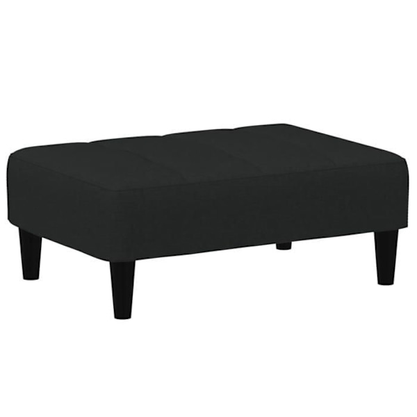 Reposebensstol 77 x 55 x 31 cm i sort velur DEC030522 Svart