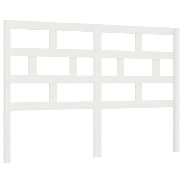 Hovedgærde til soveværelse møbel 166 x 4 x 100 cm hvid fyrretræ TDL0203795