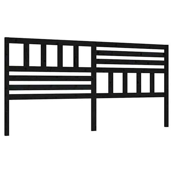 Hovedgærde - Fyrretræ - Sort - 206x100 cm - Moderne stil - Elegant design Svart