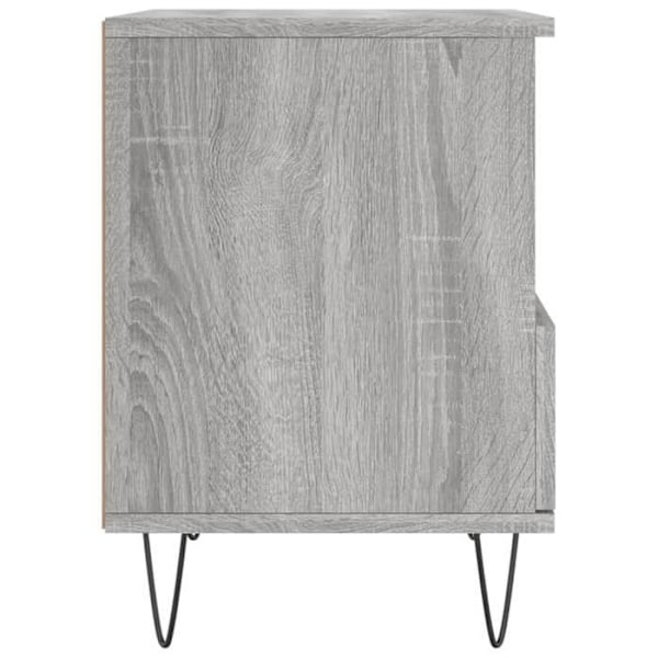 Yöpöytä, jossa on laatikko ja avoin lokero 40 x 35 x 50 cm harmaata puuinsinöörimateriaalia DEC034627 kastanj