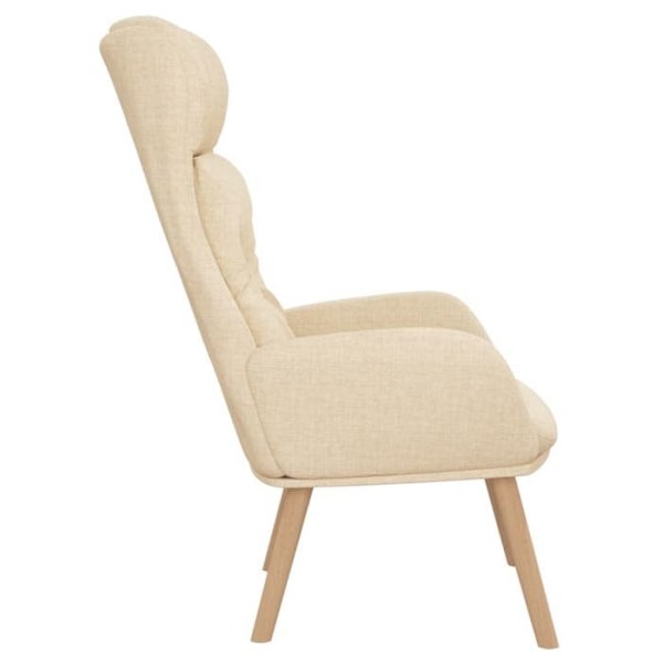 Lounge stol i moderne design i creme stof DEC026658 Grädde