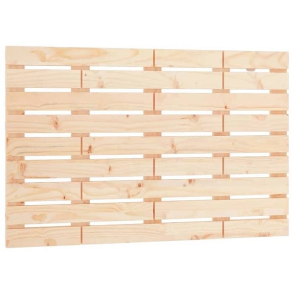 Hovedgærde til seng, soveværelse, væghængt møbel, paletstil, 96 x 3 x 63, massiv fyrretræ. naturligt trä