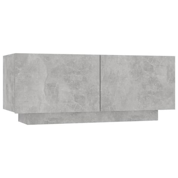 Sängbord med förvaringsfack och dörrar 100 x 35 x 40 cm grå ingenjörsträ DEC033964 kastanj