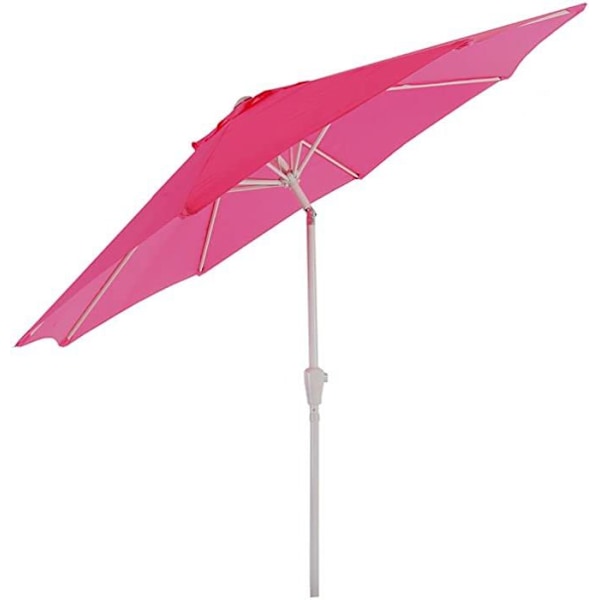 Trädgårdsparasol - Ej specificerad - Ø 2,7m - Lutande - Polyester/Aluminium - 5kg - Rosa Rosa