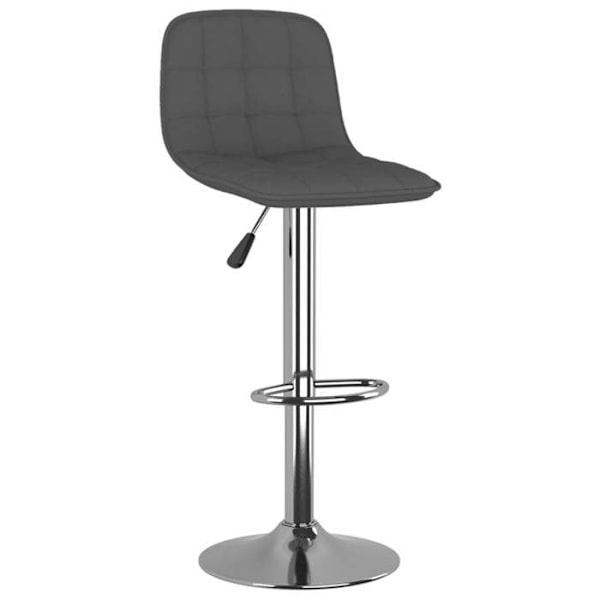 Set med 2 barstolar, justerbar höjd, i mörkgrått tyg och stål DEC029712 Grå