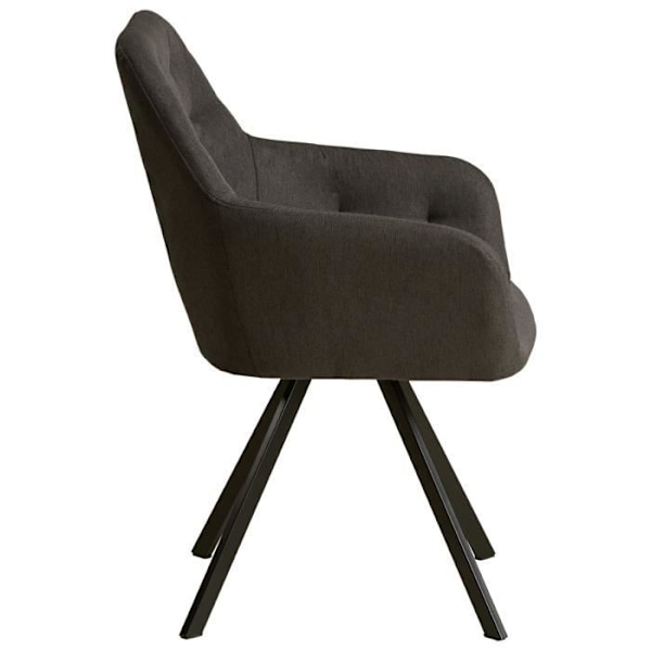 Matsalsstol vardagsrum med bekvämt fodral i anthracite-färg.