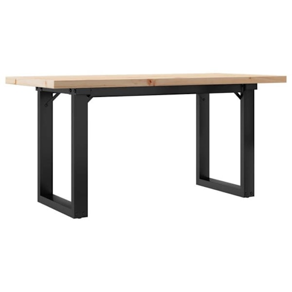 Rektangulært industrielt sofabord 90 x 40 x 45,5 cm i fyrretræ og stål DEC036252 kastanj