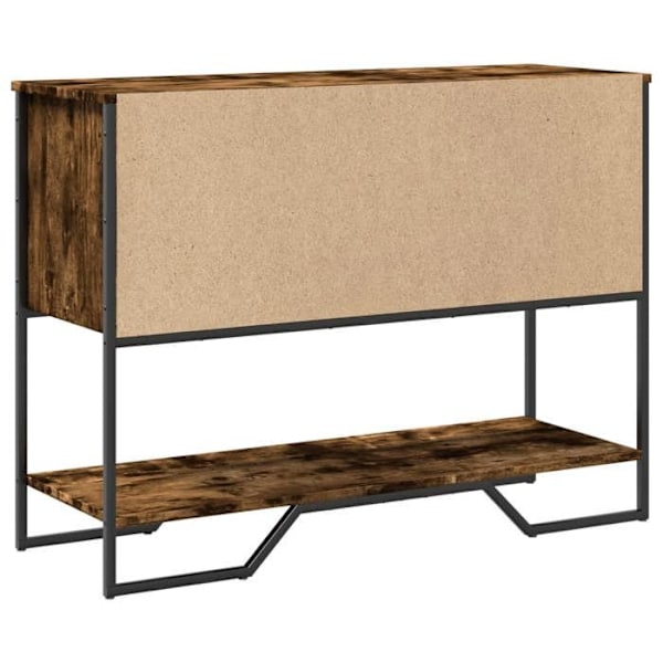 Praktisk konsolbord med opbevaringsplads 100 x 35 x 74,5 cm ingeniørtræ brun og metal DEC031768 kastanj