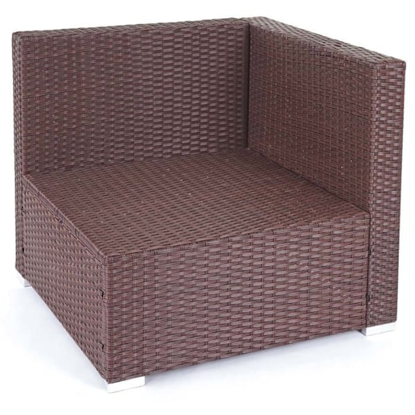 Sofa-sæt have-sofa bord polyrotin brun med creme pude 04_0004227 Grädde