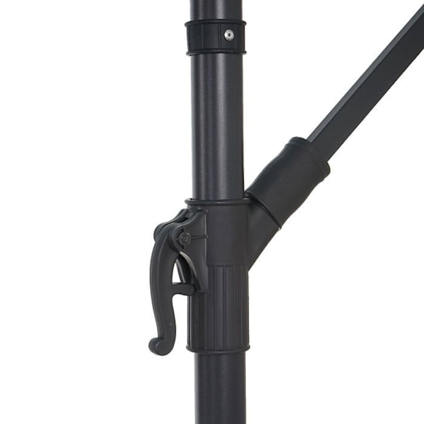 Parasol sport skydd mot sol Ø 3m lutbar polyester/stål 11kg grå utan stöd Grå