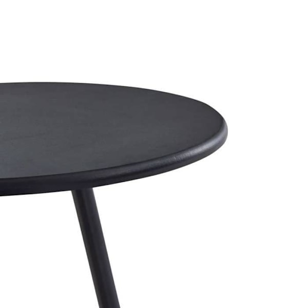 Multifunktionel borde, høj bord 60 x 107,5 cm MDF sort og pulverlakeret stål DEC036490 Svart