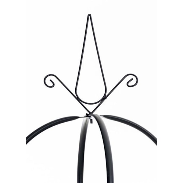 Puutarhan tuki köynnöksille, puutarhakoriste, 200x38 cm, mustaa metallia 10_0003960 Metall