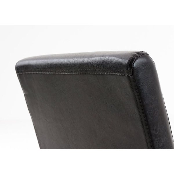 Ruokapöydän tuoli x1 moderni muotoilu PVC ruskea ja jalat musta puu 10_0002026 kastanj