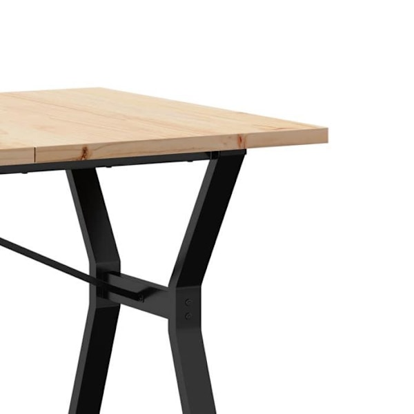 Teollinen muotoilupöytä ruokasaliin 160 x 80 x 75,5 cm massiivipuuta ja terästä DEC036827 kastanj