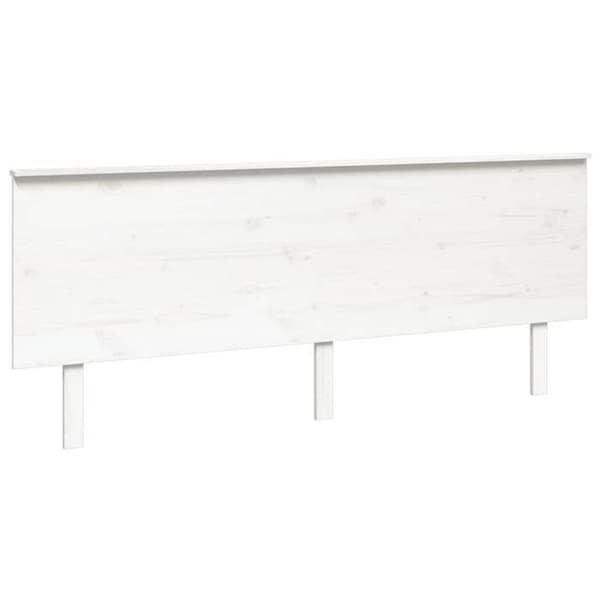 Sänggavel tillbehör säng sovrum möbel 204 x 6 x 82,5 vit furu