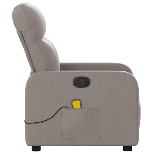 TV relaxeringsstol med massagefunktion, 6 massagepunkter, i taupe-stof DEC027115 Mol