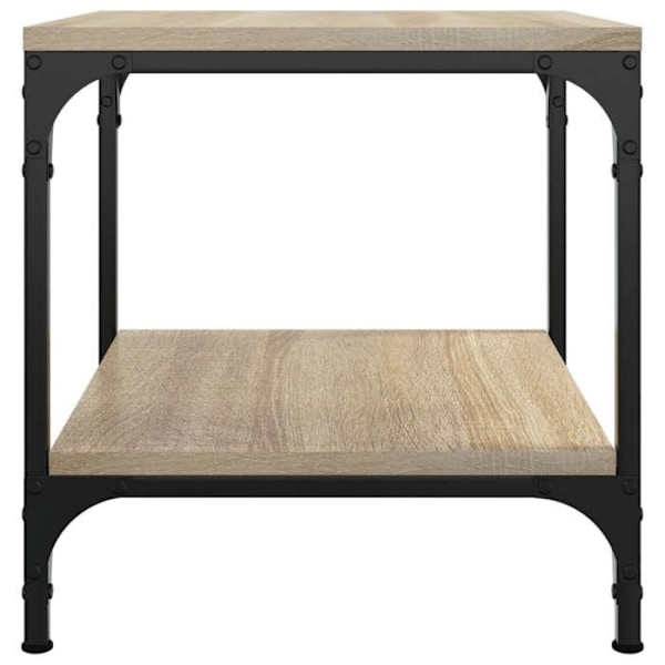 Sæt med 2 sideborde 40 x 40 x 40 cm ingeniøs træ farve egetræ DEC031310 kastanj