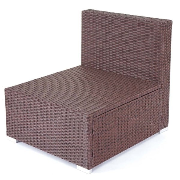 Sofa-sæt have-sofa bord polyrotin brun med creme pude 04_0004227 Grädde