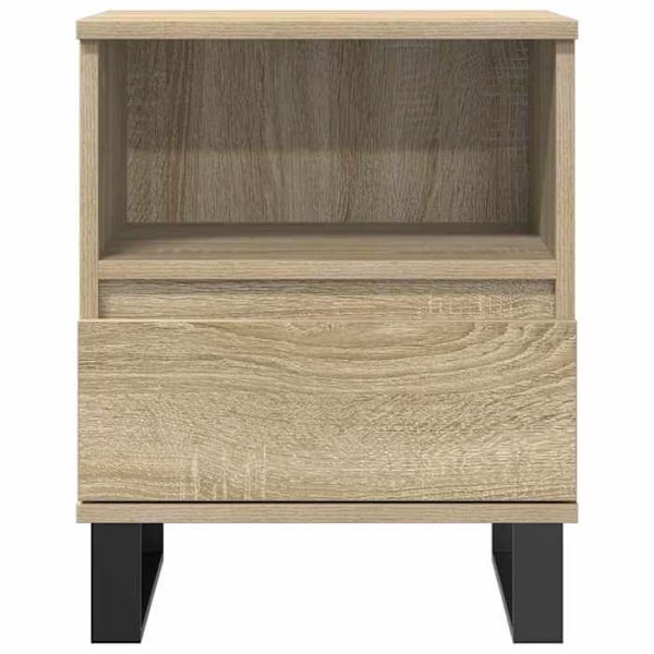 Yöpöytä laatikolla ja avoimella osastolla 40 x 35 x 50 cm insinööripuusta, tammenvärinen DEC033835 kastanj