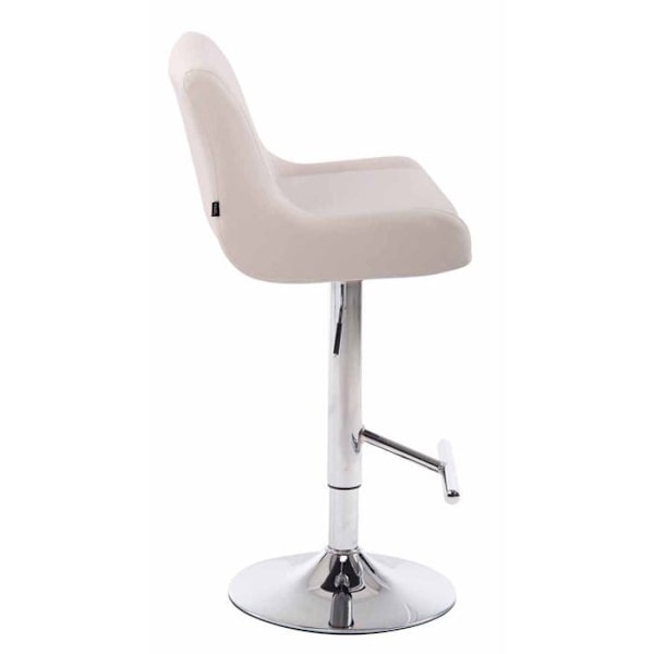 Set med 2 barstolar med modernt design i vit syntetisk material, metallben med kromlook TDB10463 Vit