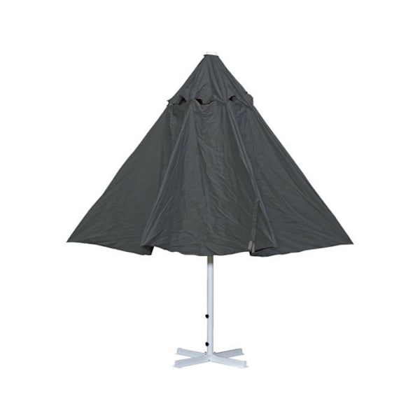 Parasoll för utomhusbruk Ø 5m Polyester Alu Stolpe Vit 28kg anthracite utan fot 04_0003854 Vit