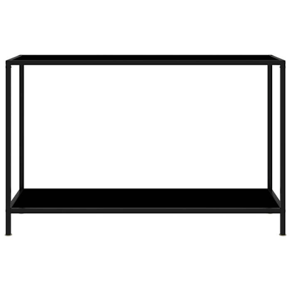 Praktisk konsolbord til en organiseret entre 120 x 35 x 75 cm sort hærdet glas DEC032106 Svart
