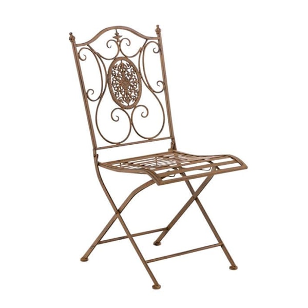 Havemøbel balkon terrasse design rustikt foldbart i metal brun patineret 10_0003032 kastanj