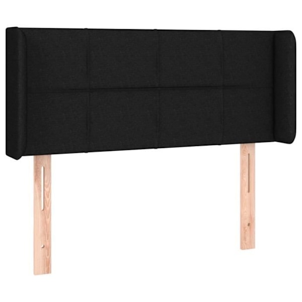 Hovedgavl - Ikke specificeret - 93x16x78/88 cm - Sort stof - Farvede LED - Moderne design Svart