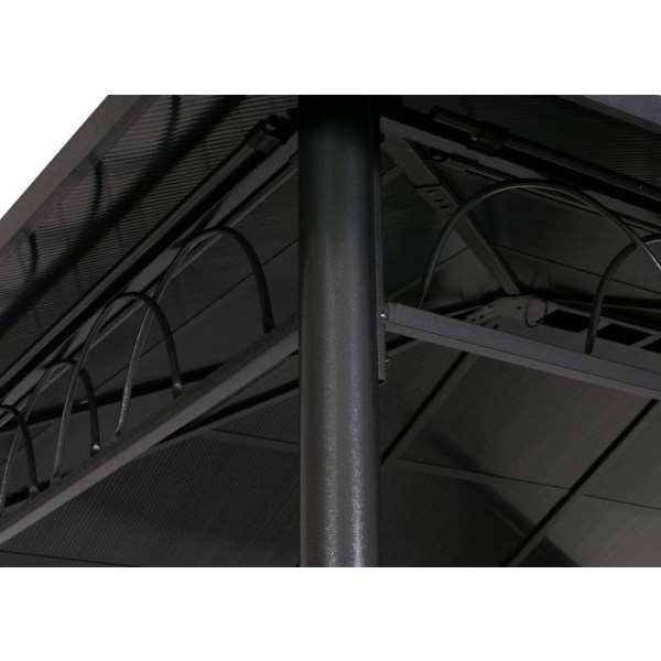 1 kpl pergola katolla ja 4 kpl sivuseiniä + hyttysverkko, kestävä teräsrakenne, vaaleancreme kangas 04_0008138 Grädde