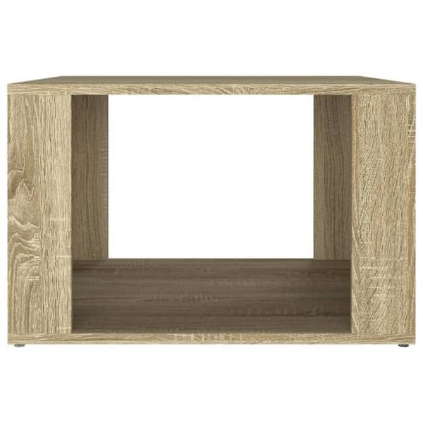 Nattduksbord med öppet fack 57 x 55 x 36 cm ingenjörsträ i ekfärg DEC033893 kastanj