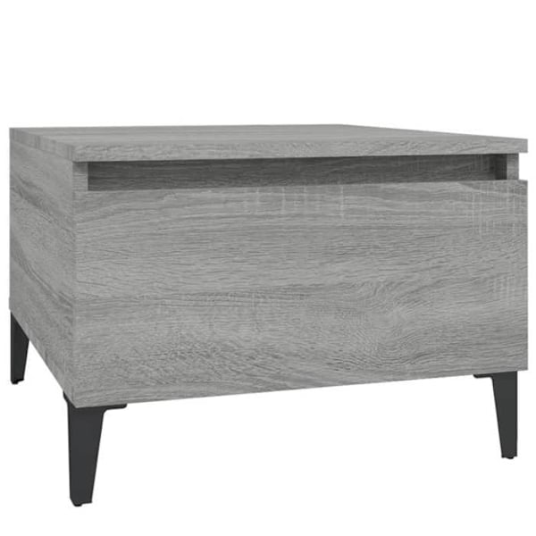 Side table coffee table with drawer 50 x 46 x 35 cm engineered wood gray DEC032534 kastanj