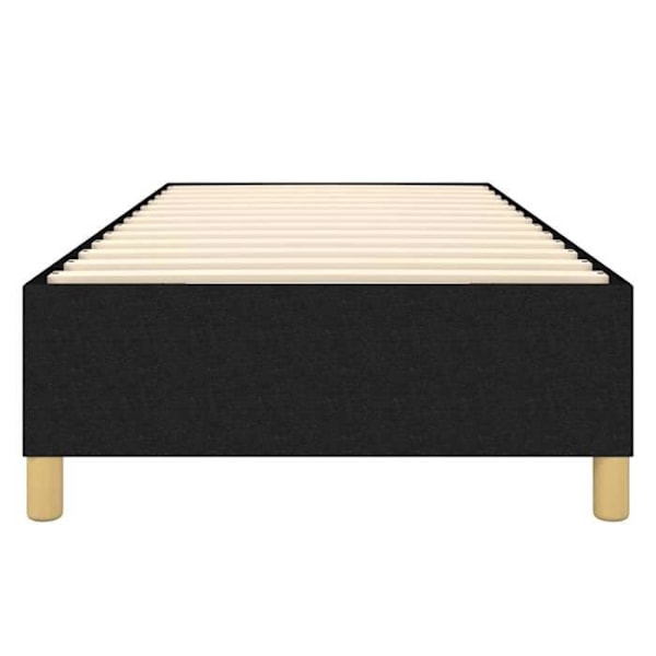 Sängbotten med ben sängram 90x200 cm svart tyg TDL0206969 Svart