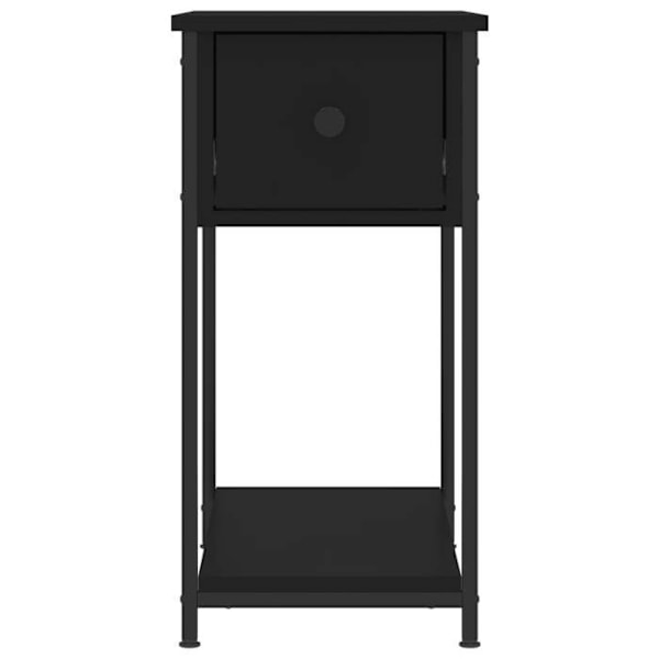 Sæt af 2 natborde med skuffe og hylde 30 x 60 x 60 cm sort ingeniørtræ DEC035457 kastanj