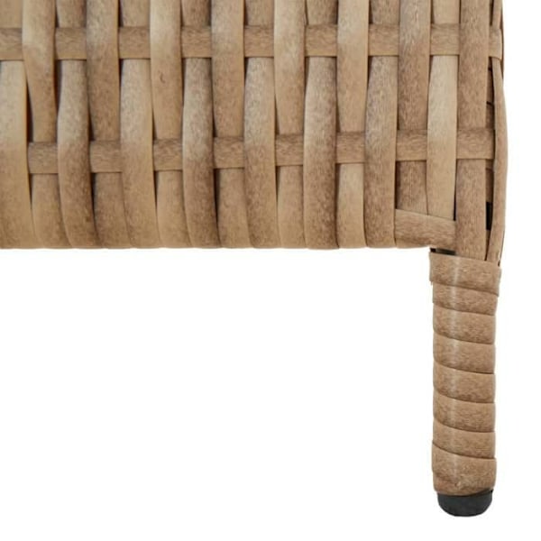 Huoneen jakaja 6-paneelinen beige punottu muovi ja teräs DEC031042 Beige