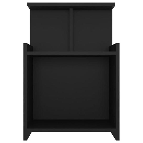Sæt med 2 natborde med hylde 40 x 35 x 60 cm sort spånplade DEC035557 Svart