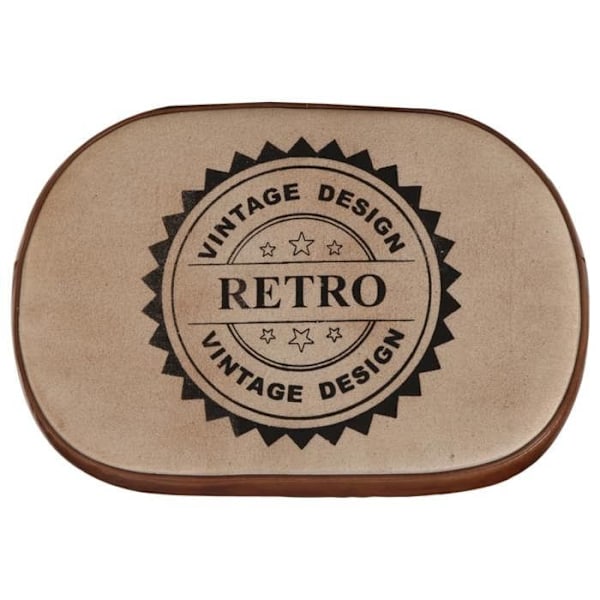 Set av 2 barstolar retro design höjd 78 cm metallram med PVC och tyg DEC029771 Metall