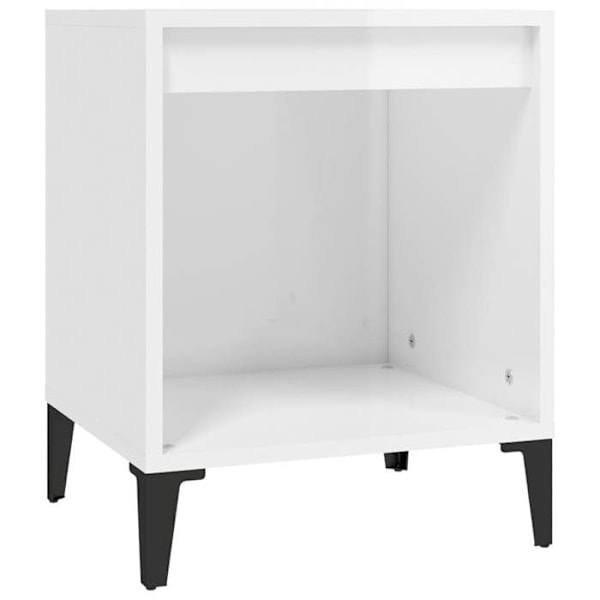 Nattbord med åbent rum 40 x 35 x 50 cm hvidt ingenieurtræ DEC033464 Vit
