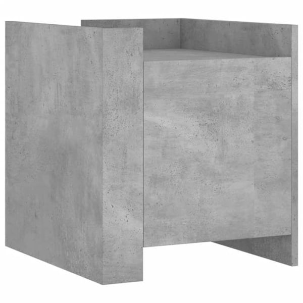 Nattduksbord med fack med dörr 45 x 50 x 50 cm grå ingenjörsträ DEC034046 kastanj
