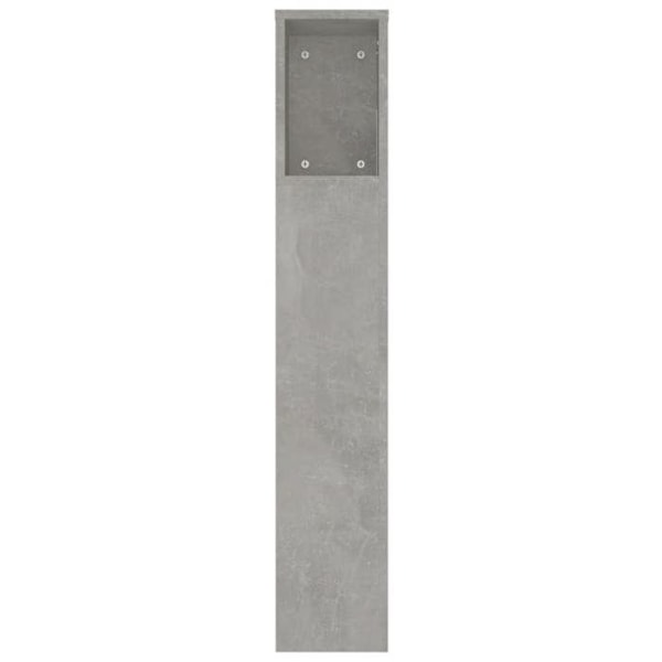 Huvudgavel med förvaring, sängaccessoar, sängbord, hylla 220 x 18,5 x 104,5 cm MDF grå TDL0200030