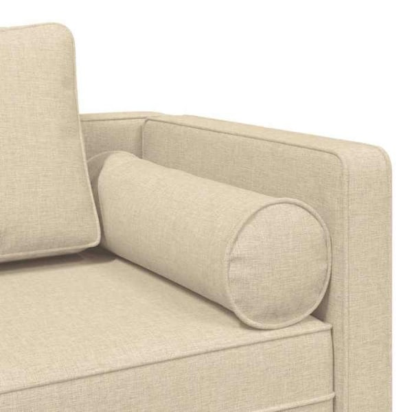 Meridienne stol lænestol sofa til indendørs brug med puder i creme stof DEC026067 Grädde
